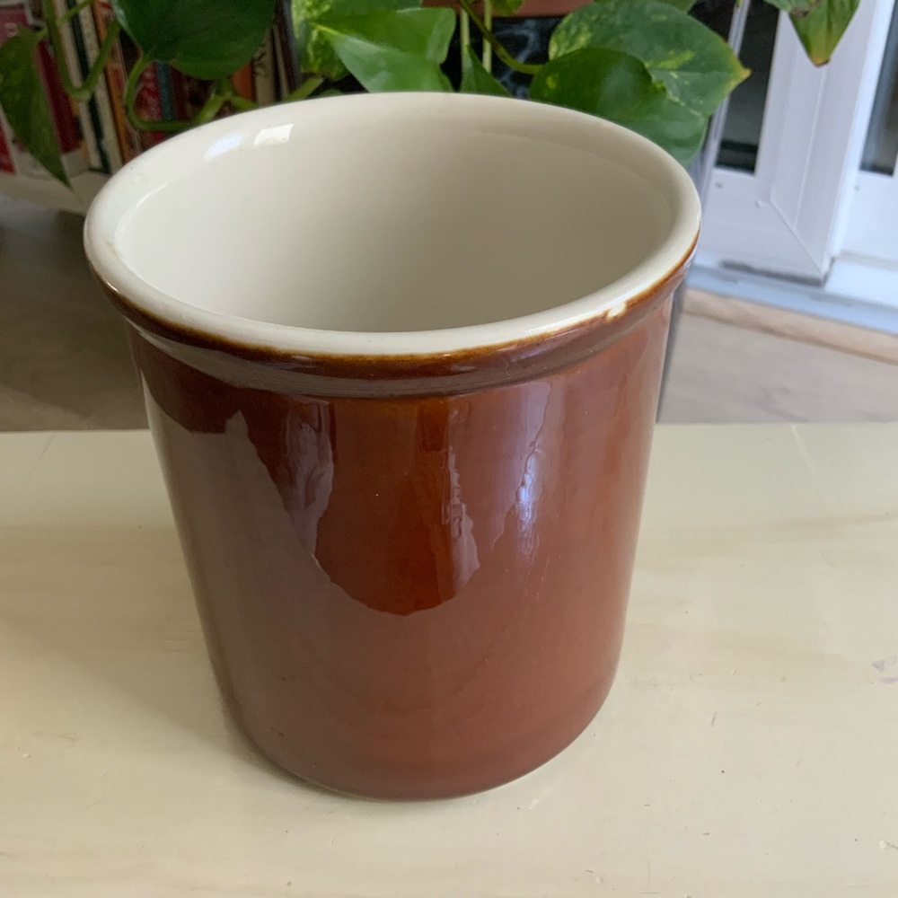 Vintage HALL #301‎ Ceramic Crock Brown Kitchen